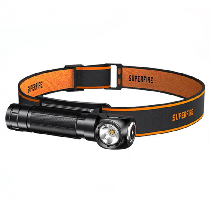 Lanterna Multifunctionala LED Superfire TH04, USB, 600lm, 120m, incarcare USB-C, suport cap, prindere magnetica [1]