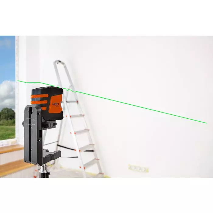Laser cu linie încrucișată 20 m, NEO TOOLS 75-107  verde, orizontala, verticala si cruce [5]