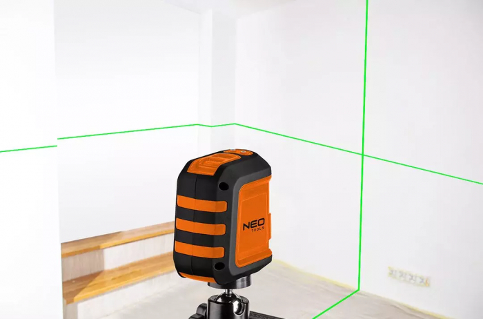 Laser linie încrucișată 15 m, cu autonivelare, verde, suport, carcasă 75-106 NEO [4]