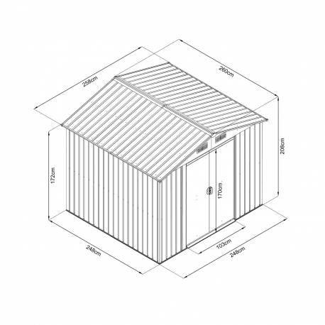 Magazie gradina pentru depozitare HECHT 8X8 PLUS [3]