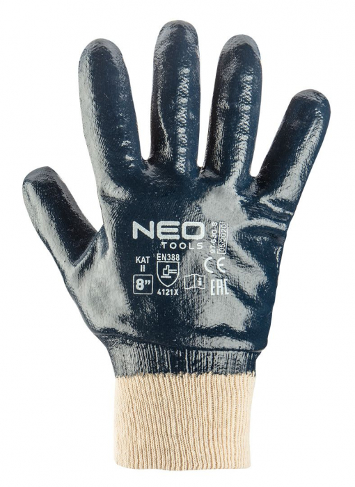 Manusi de lucru, din bumbac, acoperite complet cu nitril, 4121X, marimea 9, 97-630-9 NEO [2]