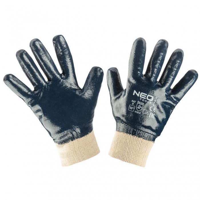 Manusi de lucru, din bumbac, acoperite complet cu nitril, 4121X, marimea 10, 97-630-10 [2]