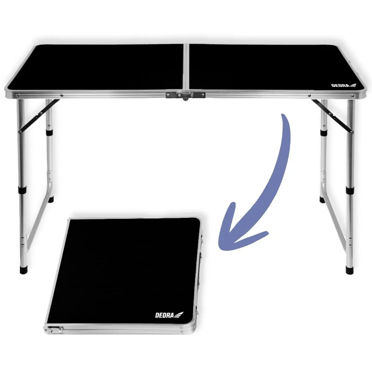 Masă de camping pliabilă DEDRA N1032, set cu 4 scaune, dimensiuni 120x60x54/60/70 cm [4]