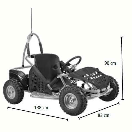 Masina buggy electric, 35 km/h, 48V, 12Ah, 500W,  HECHT 54812 SILVER [8]