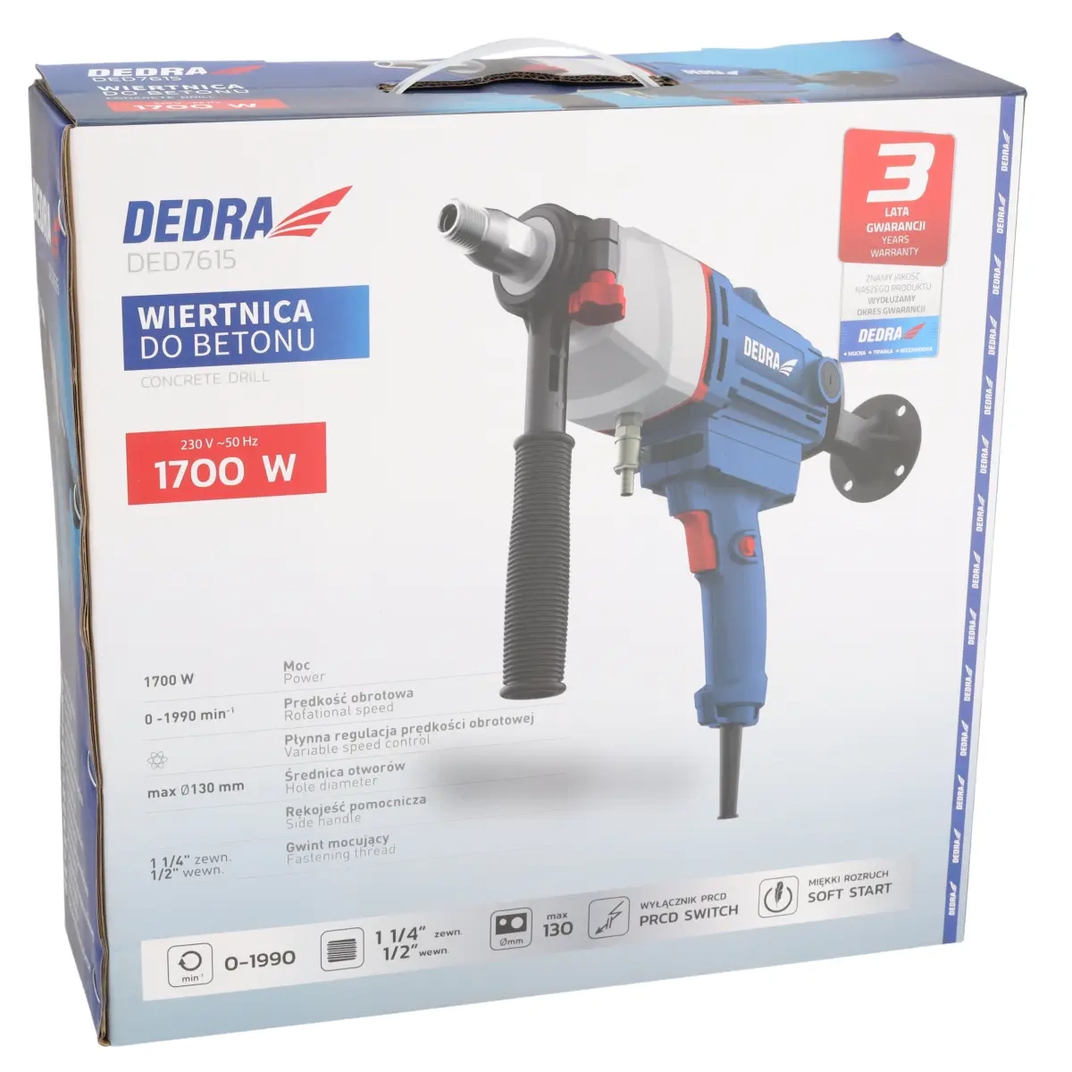 Masina de carotat 130 mm, 1700 W, DEDRA, DED7615 [13]