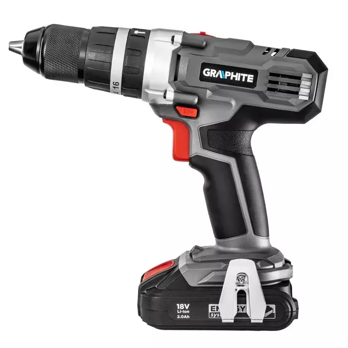Mașină de găurit cu percutie pe acumulator 58G010 Graphite Energy+ 18V, Li-Ion, mandrina de 13 mm, fără baterie [8]