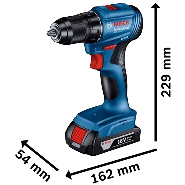 Masina de gaurit si insurubat Bosch GSR 185-LI, 18 V,  Li-Ion (fara acumulatori si incarcator), 50 Nm, valiza plastic [3]