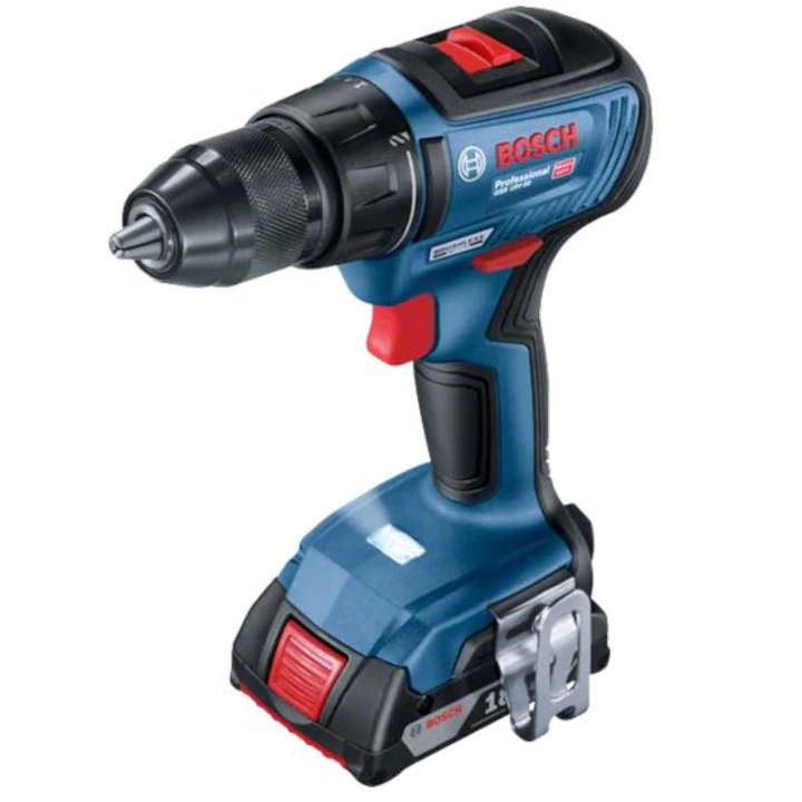 Masina de gaurit si insurubat pe acumulator Bosch Professional GSR 18V-50, 18 V, 50 Nm, 2 acumulatori 2Ah + incarcator, motor fara perii,  carcasa L-case [2]