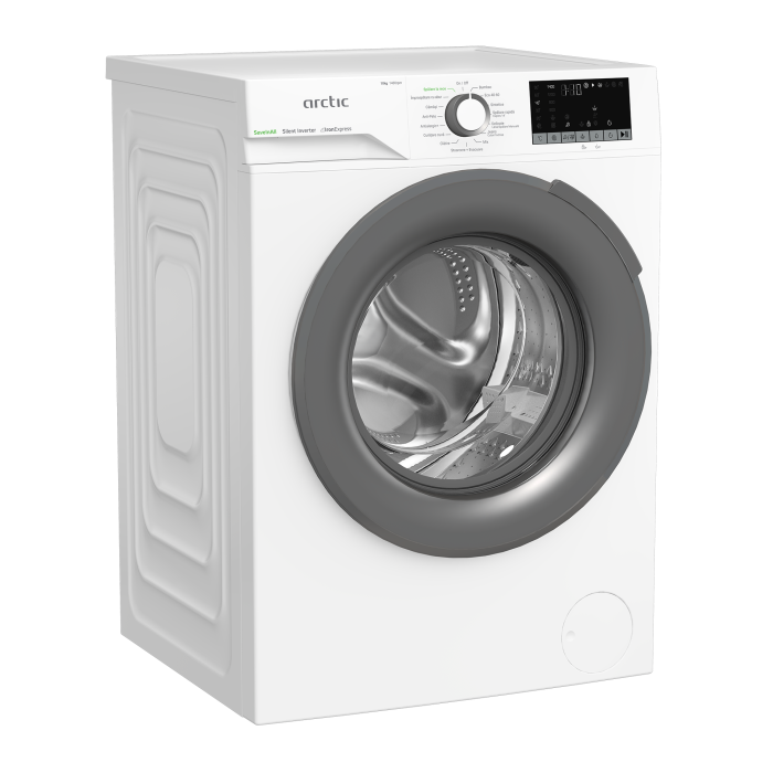 Masina de spalat rufe Arctic APLM2WFSU210411W, 10 Kg, 1200 RPM, 15 Programe, Motor Silent Inverter, ExtraSteam, Prewash, Fast+, Extra Rinse, Drum Clean+Steam, Add-In, Clasa A, Alb [2]