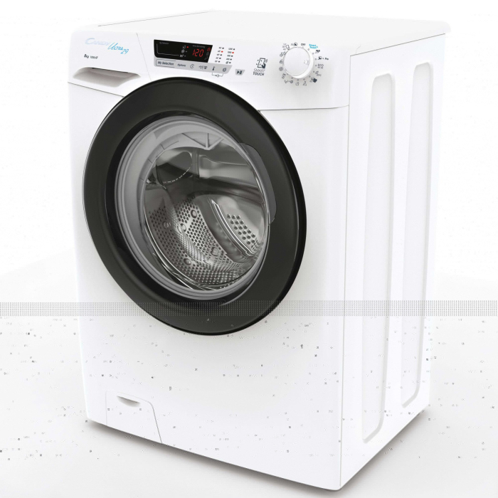 Masina de spalat rufe Candy HCU1282DB/1-S, 8 kg, 1200 RPM, 16 programe, Clasa D, Kilo Detector, Functie Calcare usoara, Alb [2]