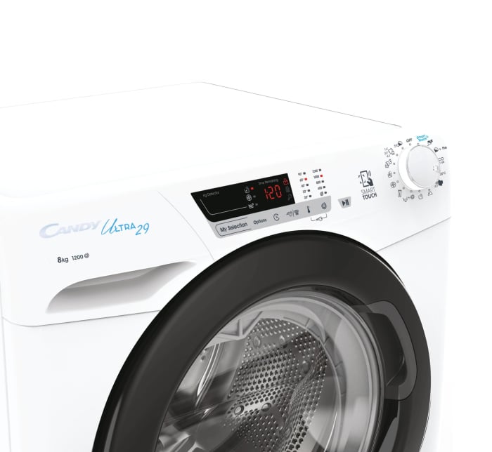 Masina de spalat rufe Candy HCU1282DB/1-S, 8 kg, 1200 RPM, 16 programe, Clasa D, Kilo Detector, Functie Calcare usoara, Alb [3]