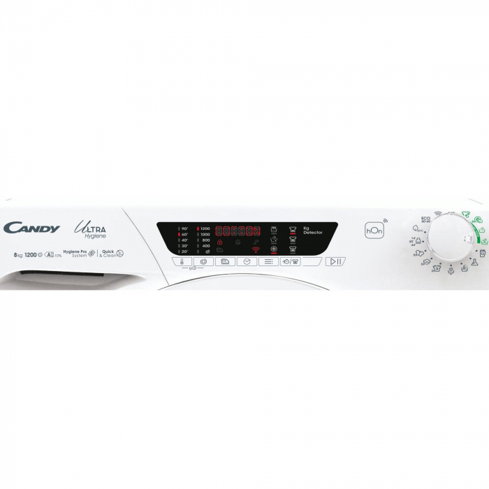 Masina de spalat rufe Candy Ultra Hygiene, 8 kg, 1200 RPM, Motor inverter, WiFi, Mix Power System, Clasa A, Alb, HE 1284TWM6/1-S [5]