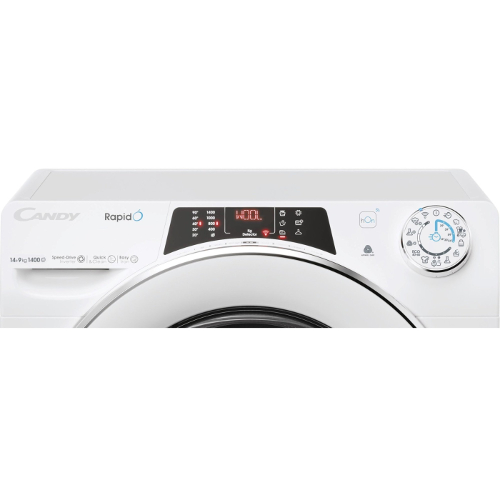 Masina de spalat rufe cu uscator Candy Rapido ROW41494DWMCT-S, Spalare 14 kg, Uscare 9 kg, 1400 RPM, Clasa A, Wi Fi, Quick & Clean, Motor Inverter, Steam, Alb [4]