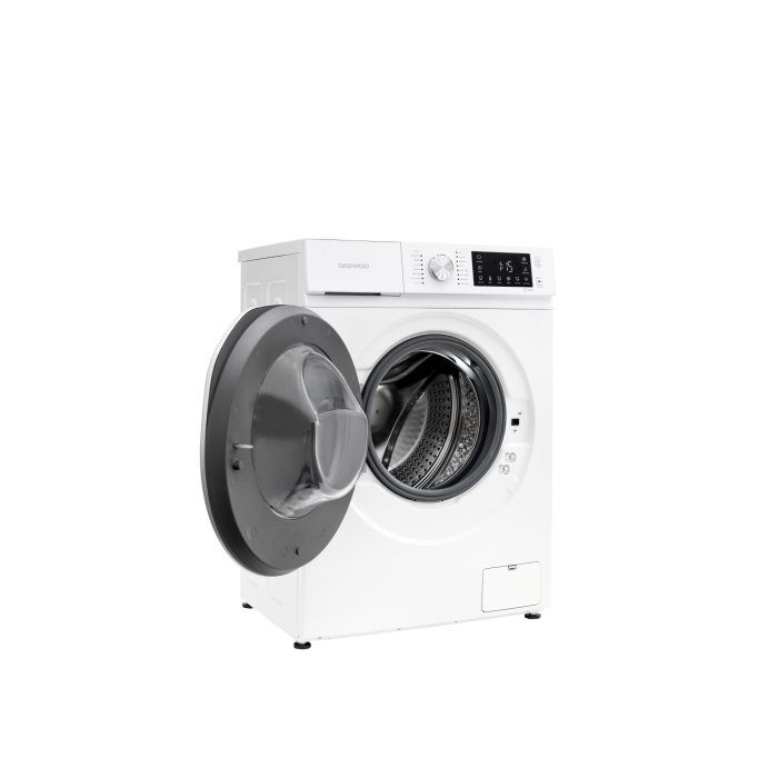 Masina de spalat rufe Daewoo, 6 kg, motor inverter, 1000 rpm, clasa A-10%, slim, 16 programe, butoane touch, usa dubla neagra, Alb [5]