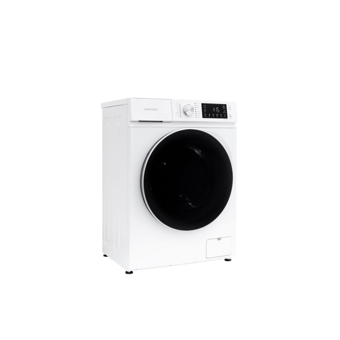 Masina de spalat rufe Daewoo, 6 kg, motor inverter, 1000 rpm, clasa A-10%, slim, 16 programe, butoane touch, usa dubla neagra, Alb [3]