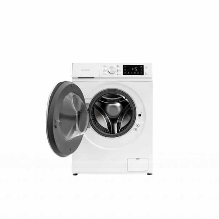 Masina de spalat rufe Daewoo, 6 kg, motor inverter, 1000 rpm, clasa A-10%, slim, 16 programe, butoane touch, usa dubla neagra, Alb [2]