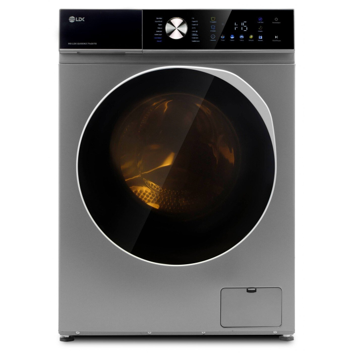Masina de spalat rufe LDK Queen2 714DITS, Clasa A, Capacitate 7 Kg, 1400 rpm, 16 programe, Control Touch, Steam, Super Spa, Storm Wash, Night wash, My Cycle, Amanare pornire, Motor Inverter, Argintiu [1]