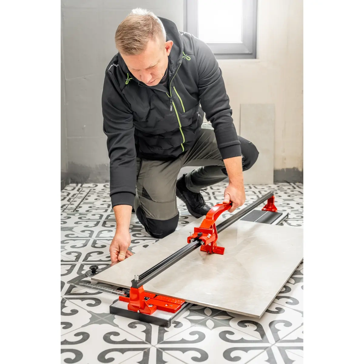 Masina de taiat gresie - faianta 1200 mm, aluminiu, cu rulmenti, DEDRA 1154 [5]