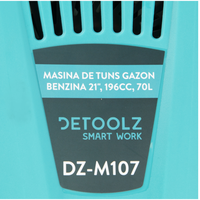 Masina de tuns gazon, benzina, 5.4 CP,  latime lucru 525 mm, 196CC, 70L, autopropulsie, Detoolz DZ-M107 [15]