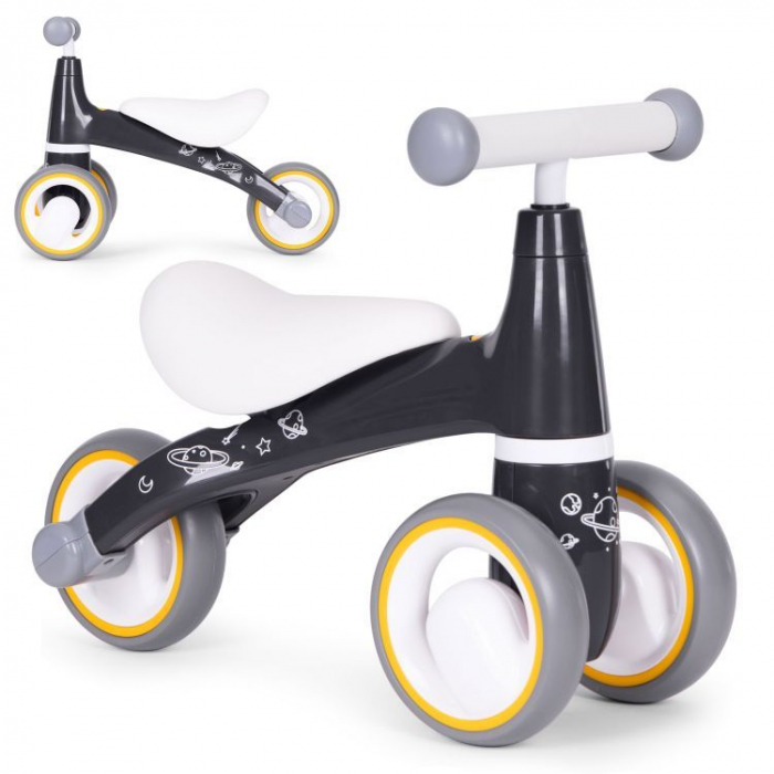 Mini bicicleta fara pedale, triciclu copii cu roti EVA, 50x22x39 cm, negru [2]