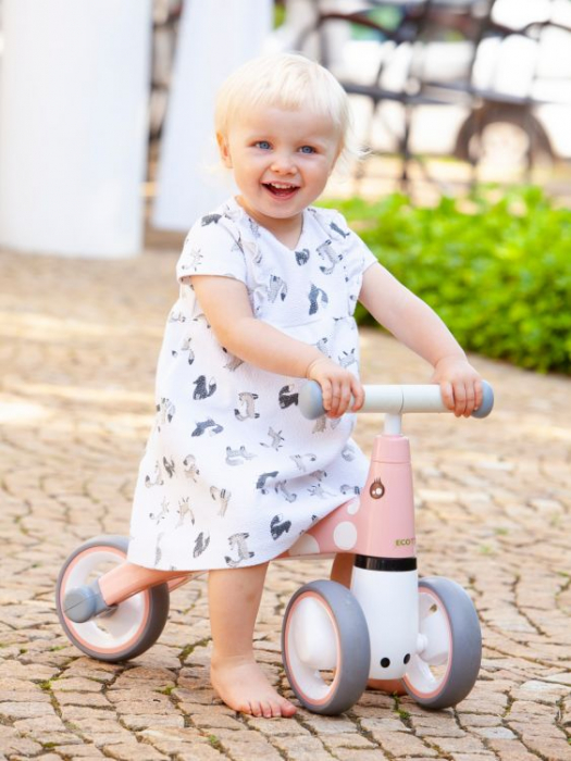 Mini bicicleta fara pedale, triciclu copii cu roti EVA, 50x22x39 cm, roz [6]