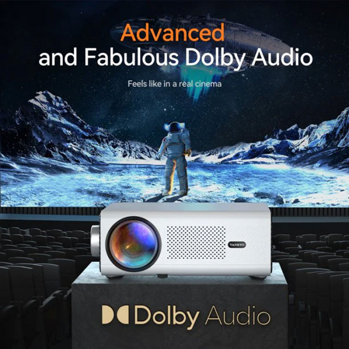 Mini Videoproiector VANKYO Leisure 495W , 5G WiFi LED, 4000 Lumeni, Native 1080p, Full HD, Bluetooth, Dolby, HDMI, VGA, AV, USB [3]