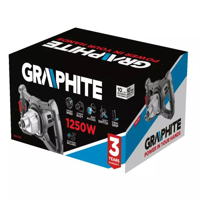 Mixer electric pentru material, 800 rpm max., Graphite 58G783, [3]