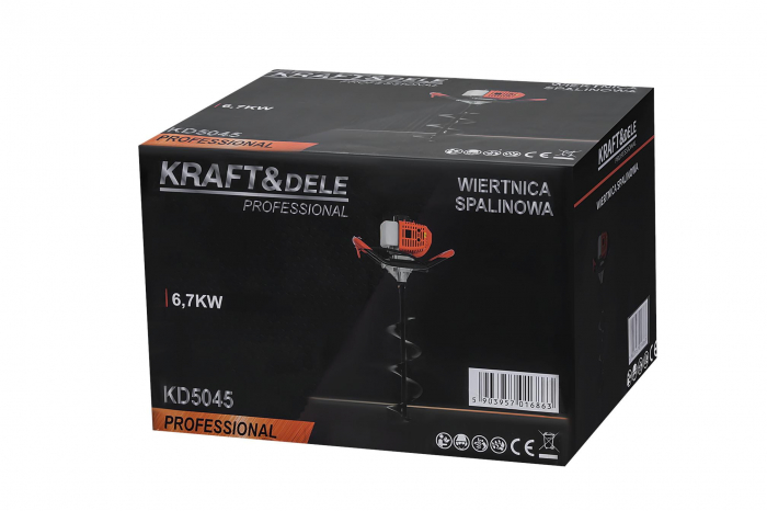 Motoburghiu pe benzina, 4,9 kW,  52 cm³, 2 timpi, Kraft&Dele KD5045 [3]