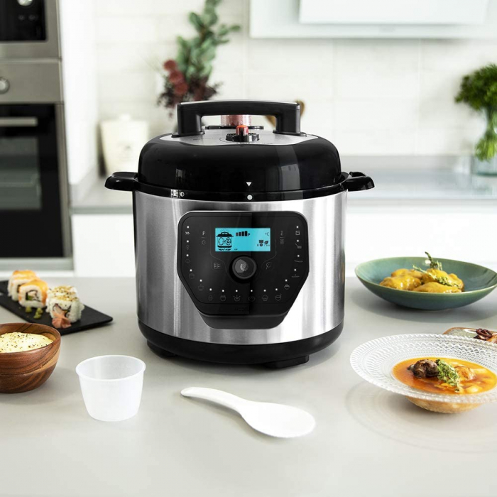 Multicooker cu gatire la presiune Cecotec GM H, 1000 W, 6 L, 19 de programe, Vas antiadeziv detasabil [3]