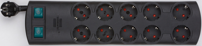 Multipriza Brennenstuhl Primera-Line Technics 10 prize, Intrerupator, 2m, Negru [4]