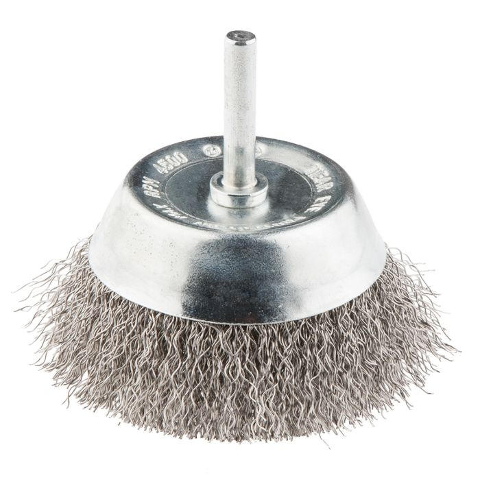 Perie cupa, sarma, cu ax, 75 mm, INOX 57H600 GRAPHITE [1]