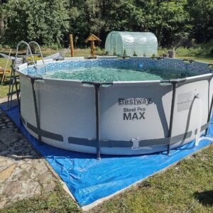 Piscina cadru metalic Bestway, 366x100cm, 9.150 litri, cu pompa de filtrare si scara [2]