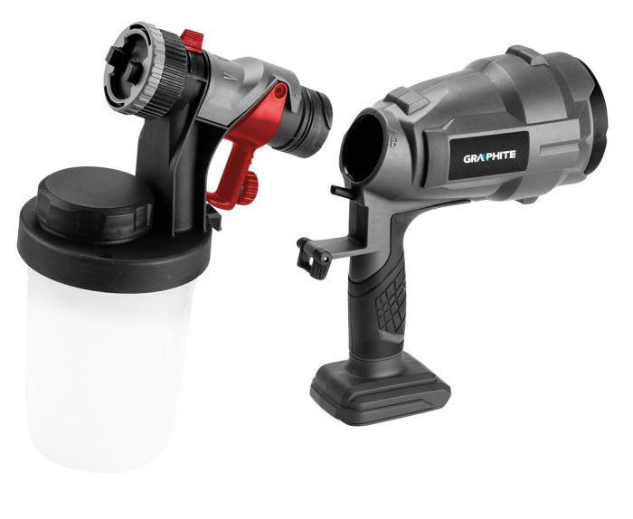 Pistol de stropit HVLP Energy+ 18V, Li-Ion (fara acumulator inclus)  900 ml, 58GE103 GRAPHITE [2]