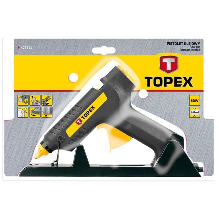 Pistol pentru lipit cu batoane PVC/PE 11 mm, 80 W, fara fir, Topex 42E511 [2]