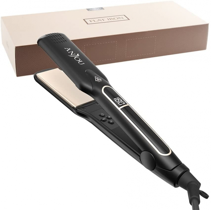 Placa de indreptat parul Anjou Professional Flat Iron AJ-PCA008, 230 grade, invelis ceramica [1]