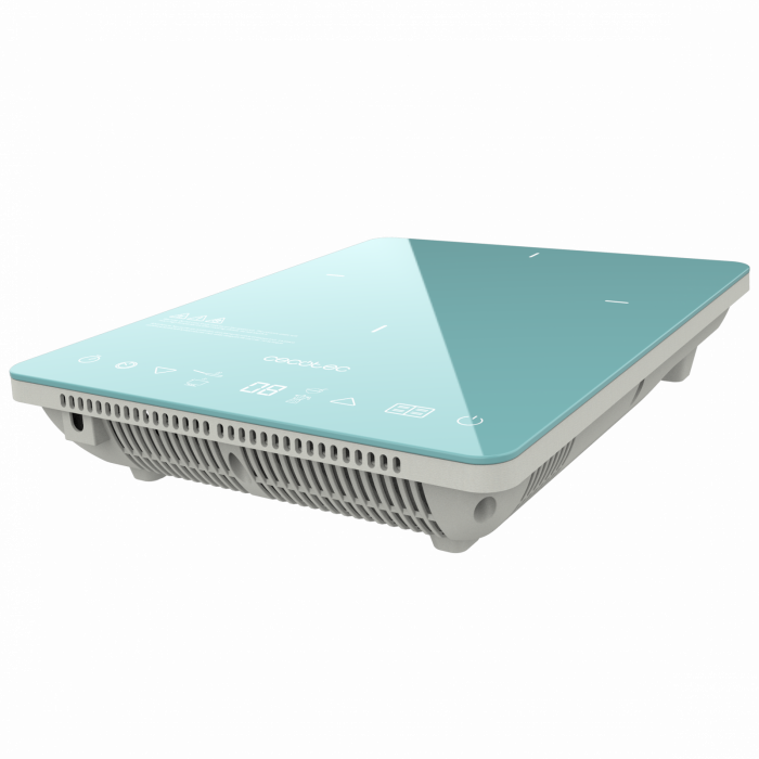 Plita cu inductie Cecotec Full Crystal Scarlet, 2000W, Touch control, 2000W, cu ecran digital, control tactil, 10 niveluri, Albastru [1]