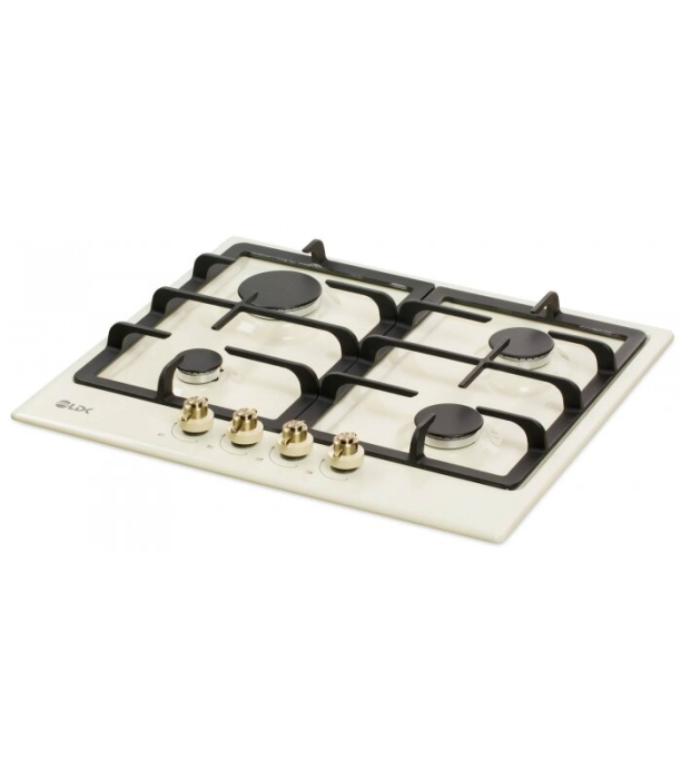 Plita incorporabila LDK Oviedo JZ4BEIGE60, Gaz, 4 arzatoare, Aprindere electrica, Gratare fonta, Siguranta, 60 cm, Bej [2]