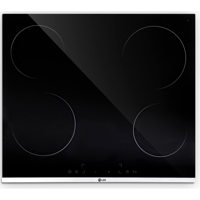 Plita incorporabila vitroceramica LDK 4VBK, 4 zone de gatit, Control Touch, Timer, Blocare acces, 60 cm, Negru [1]