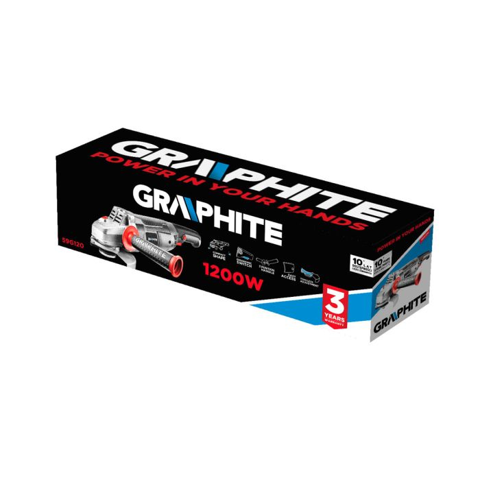 Polizor unghiular 1200 W,  GRAPHITE 59G120 [2]