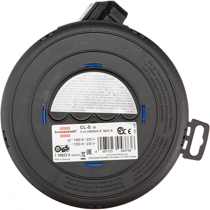 Prelungitor Brennenstuhl Confort-Line rola, 4 prize, 3m H05VV-F 3G1,5 [3]