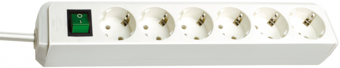 Prelungitor Brennenstuhl Eco-Line 6 prize, 3m H05VV-F 3G1,5, Alb [1]