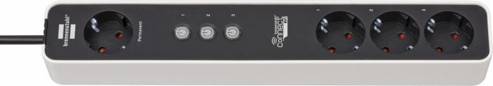 Prelungitor Smart Brennenstuhl Connect Ecolor WIFI, 1.5m, 4prize, 3 canale, Alexa, Google [1]