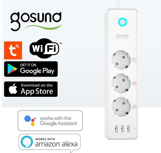 Prelungitor Smart Gosund P1, Wifi, 15W. 3A [3]