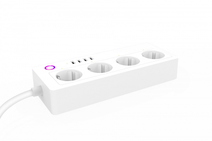 Prelungitor Smart Rovo A26, Wifi, 16A, 4 Prize Individuale, 4 USB Tuya, Alexa, Google Assistant, [2]