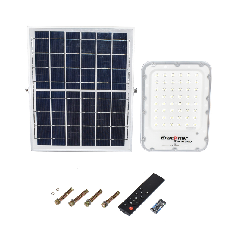 Proiector LED cu panou solar policristalin 12W, telecomanda si acumulator inclus Breckner Germany [5]