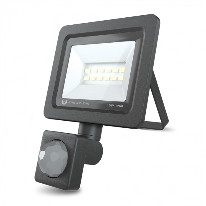 Proiector LED cu senzor de miscare Forever Light PROXIM II 10W, 800 lm, 12 Leduri, lumina alb neutru 4500K [2]