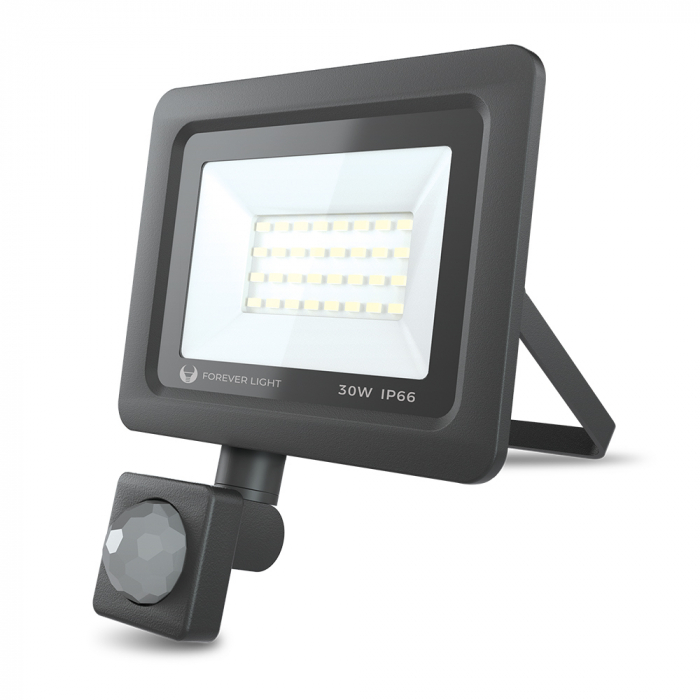 Proiector LED cu senzor de miscare Forever Light PROXIM II 30W, 2400 lm, 32 Leduri, lumina alb neutru 4500K [2]