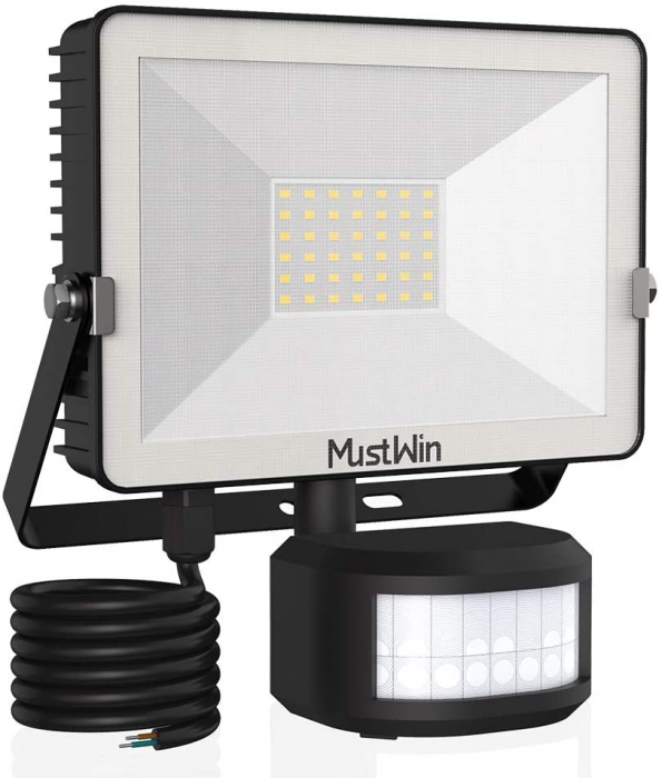 Proiector LED cu senzor de miscare MustWin 30W, 3000 lm, 42 Leduri [1]