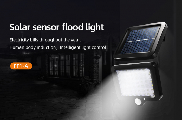 Proiector LED cu Senzor de Miscare Superfire FF1-A, Panou solar, Senzor Lumina, 11W, 209lm, 1200mAh [4]