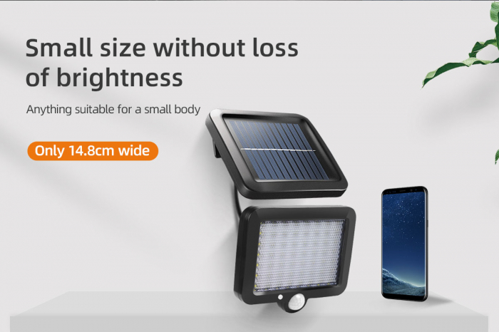 Proiector LED cu Senzor de Miscare Superfire FF1-A, Panou solar, Senzor Lumina, 11W, 209lm, 1200mAh [3]